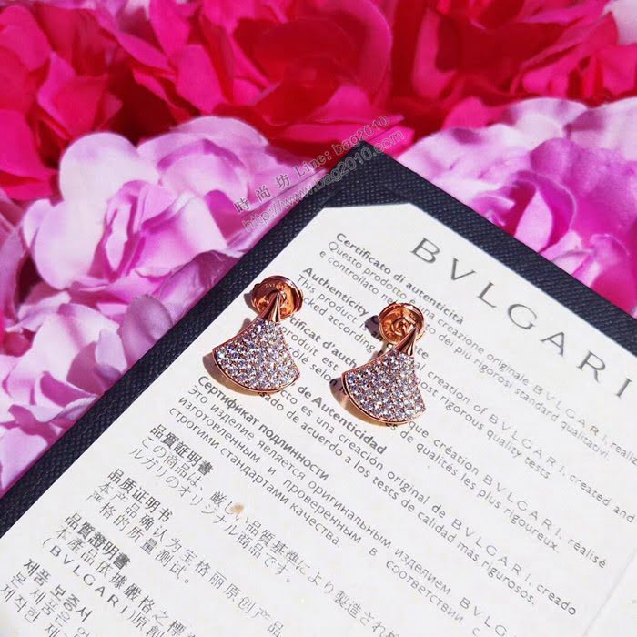 Bvlgari飾品 寶格麗18Ｋ鑽石耳釘  zgbq3080